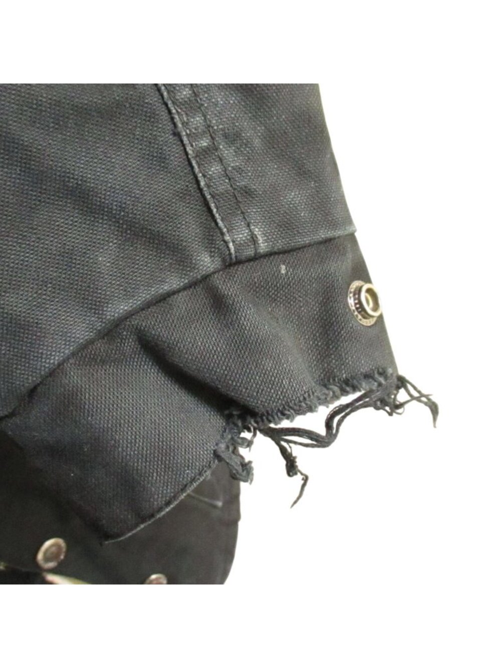 Rancher Jacket Vintage Womens Powder River Outfitters Black Canvas Embroidered - Picture 5 of 11
